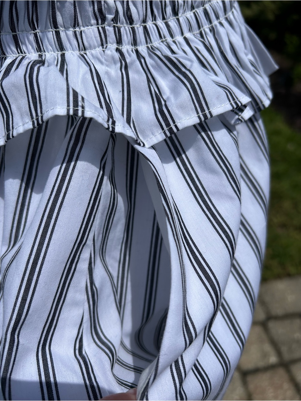 NWTš·Sugarlips Striped Halter Square Neck Sleeveless Smocked Poplin Midi Dress - Picture 13 of 15